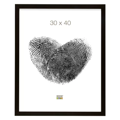Drewniana rama do obrazu Brian 10x15 cm | czarny | szkło standardowe (2 mm)