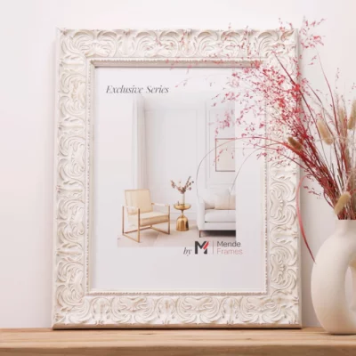 Cornice esclusiva in legno Gjain 29,7x42 cm (A3) | bianco | Vetro standard (2 mm)