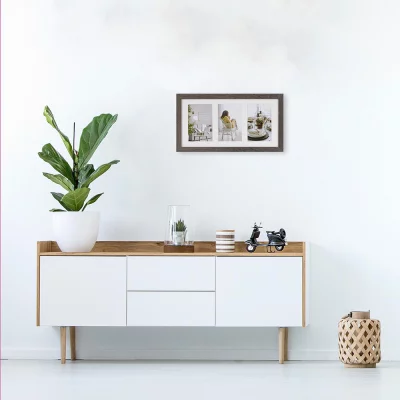Multi fotokader van hout Modern 3x10x15 cm | donkergrijs | normaal glas (2 mm)