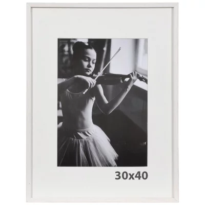 Houten kader Viola 10x15 cm | wit | normaal glas (2 mm)