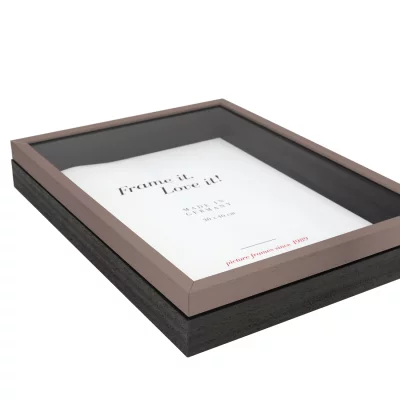 Unibox Bildram 30x40 cm | brun-svart | Standardglas (2 mm)