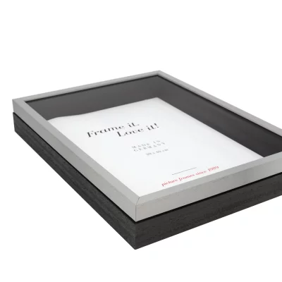 Unibox Bildram 13x18 cm | grå-svart | Standardglas (2 mm)