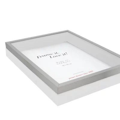 Unibox Bildram 30x40 cm | ljusgrå-vit | Standardglas (2 mm)