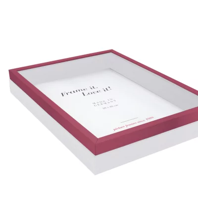 Unibox Bildram 30x40 cm | röd-vit | Standardglas (2 mm)