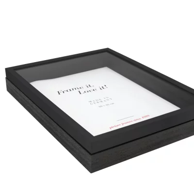 Unibox Bildram 13x18 cm | svart-svart | Standardglas (2 mm)