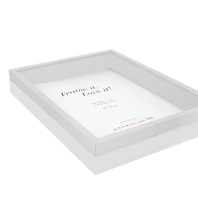 Unibox Bildram 30x40 cm | vit-vit | Standardglas (2 mm)
