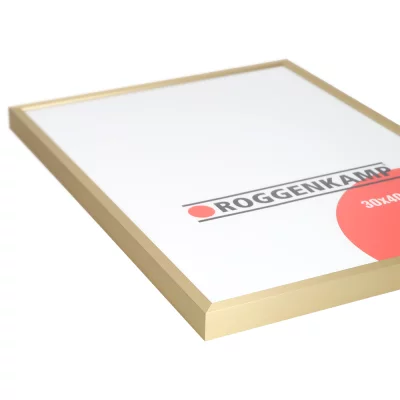 Alurahmen Profil K - Sonderzuschnitt hellgold | Normalglas (3 mm)