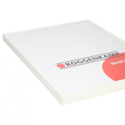 Alurahmen Profil K - Sonderzuschnitt weiß | Normalglas (3 mm)