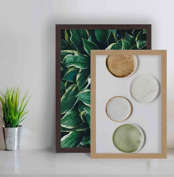 Cadre en aluminium Duo 18x24 cm | chêne | verre standard (2 mm)