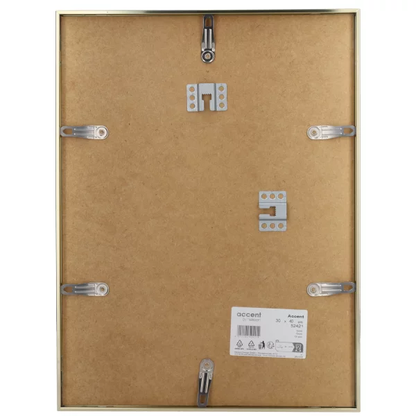 Aluminium lijst Accent 60x80 cm | goud, glanzend | normaal glas (2 mm)