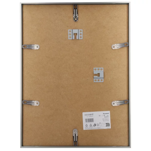Alu Bilderrahmen Accent 30x40 cm | Pearl Mercury | Normalglas (2 mm)