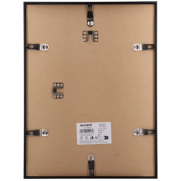 Aluminium lijst Accent 60x80 cm | zwart, mat | normaal glas (2 mm)