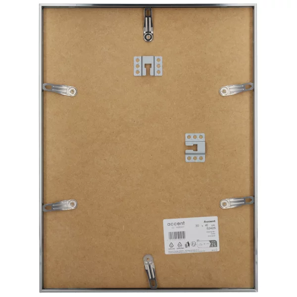 Alu Bilderrahmen Accent 30x40 cm | Stahlgrau | Normalglas (2 mm)