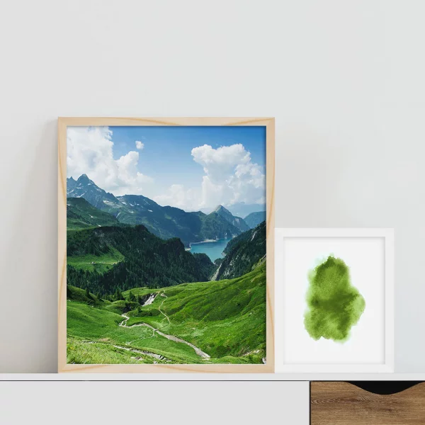Cadre en bois Apollon avec passe-partout 18x24 cm (13x18 cm) | noir | verre standard (2 mm)