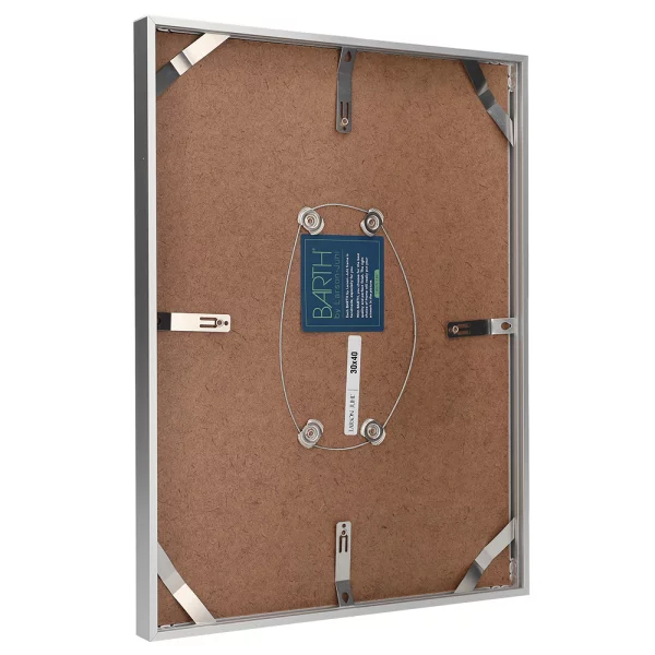 Alu Bilderrahmen BARTH - Serie 1125 - Maßanfertigung Silber | Normalglas (2 mm)