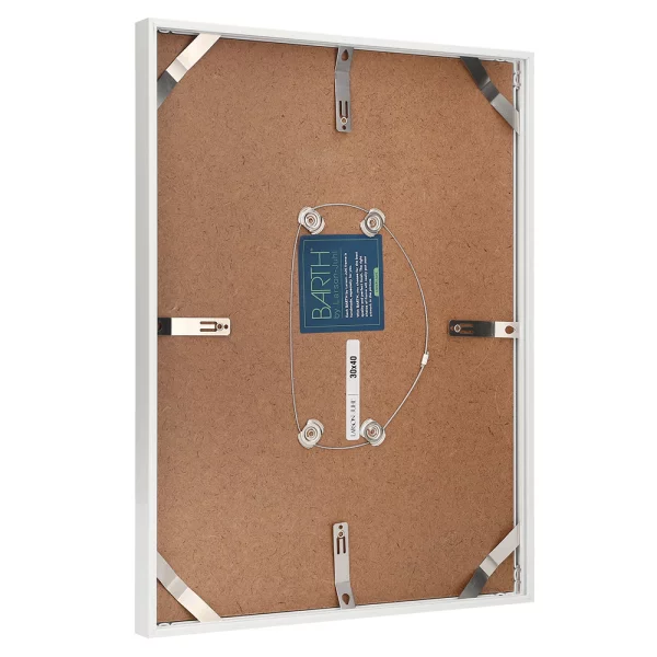 Alu Bilderrahmen BARTH - Serie 1125 - Maßanfertigung Weiß | Normalglas (2 mm)