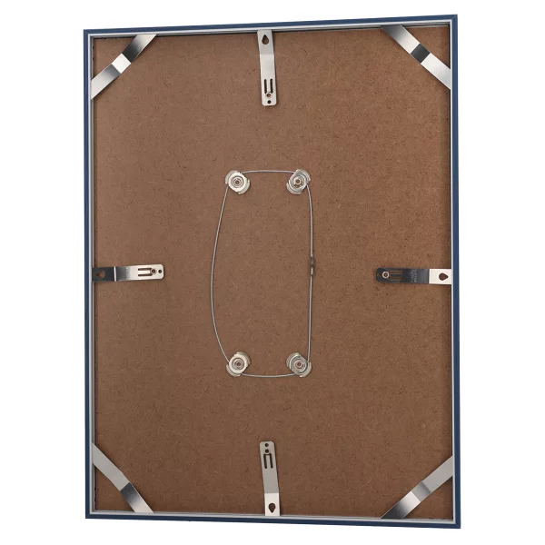 Alu-Bilderrahmen Barth NXT mit Distanzleiste, Serie 1131 18x24 cm | Marine - Furnier Holzoptik | Normalglas (2 mm)