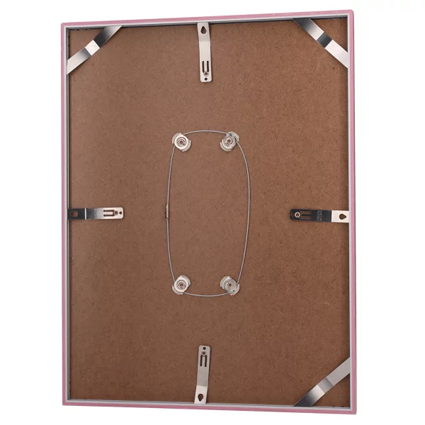 Alu-Bilderrahmen Barth NXT mit Distanzleiste, Serie 1131 18x24 cm | Pink - Furnier Holzoptik | Normalglas (2 mm)