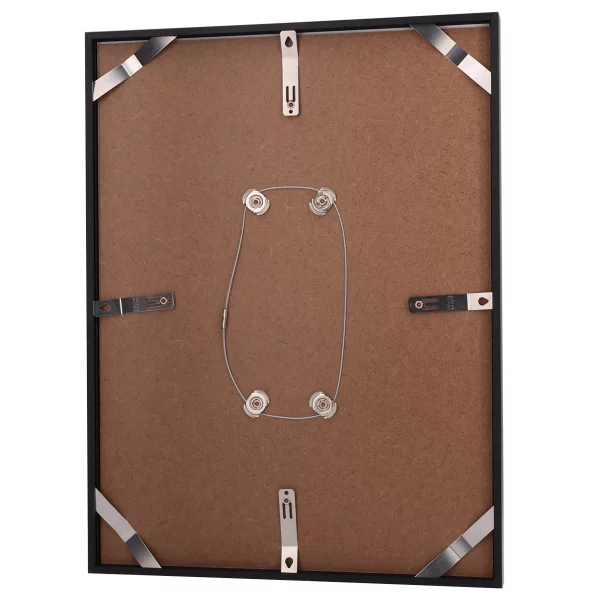 Alu-Bilderrahmen Barth NXT mit Distanzleiste, Serie 1131 18x24 cm | Schwarz matt | Normalglas (2 mm)