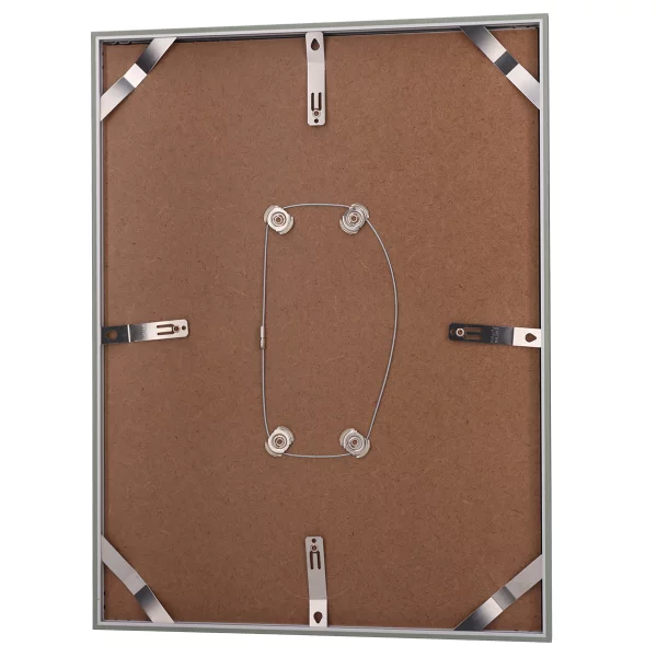 Alu-Bilderrahmen Barth NXT mit Distanzleiste, Serie 1131 - Maßanfertigung Salbeigrün - Furnier Holzoptik | Normalglas (2 mm)
