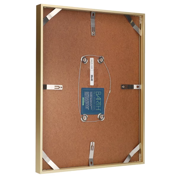 Alu Bilderrahmen BARTH - Serie 1828 - Maßanfertigung Gold | Normalglas (2 mm)