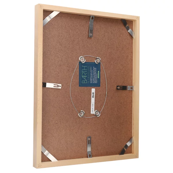 Holz Bilderrahmen BARTH - Serie 210 - Maßanfertigung Pappel natur | Normalglas (2 mm)