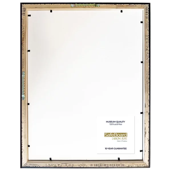 Holz Bilderrahmen LUCERNE 2,9 24x30 cm | Anthrazit mit Silberkante | Normalglas (2 mm)