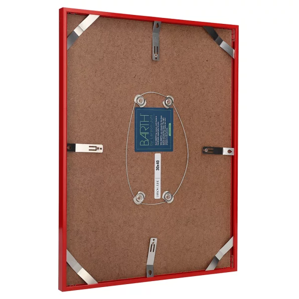 Alu Bilderrahmen BARTH - Serie 916 - Maßanfertigung Rot | Normalglas (2 mm)