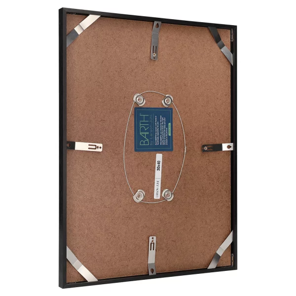 Alu Bilderrahmen BARTH - Serie 916 - Maßanfertigung Schwarz gebürstet | Normalglas (2 mm)