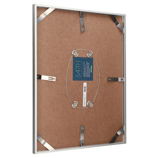 Alu Bilderrahmen BARTH - Serie 916 - Maßanfertigung Silber | Normalglas (2 mm)