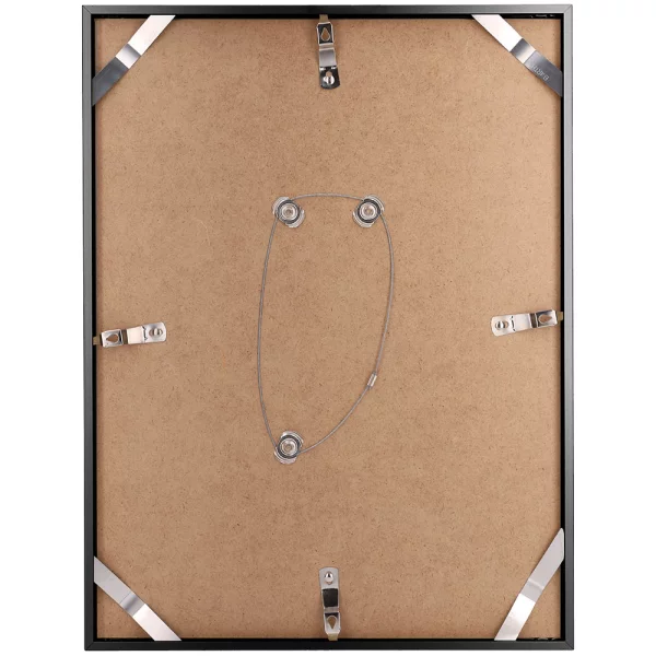 Alu Bilderrahmen BARTH - Serie 916 LIGHT 21x29,7 cm (A4) | Schwarz matt | Normalglas (2 mm)