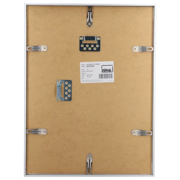 Cadre en aluminium Mizar 70x90 cm | naturel mat | verre standard (2 mm)