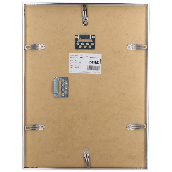 Cadre en aluminium Wega 70x90 cm | naturel brillant | verre standard (2 mm)
