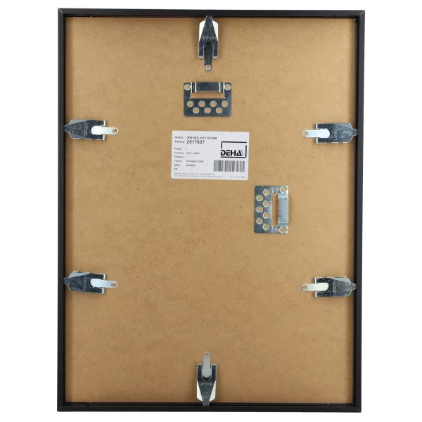 Alurahmen Bellatrix 70x90 cm | Schwarz matt | Normalglas (2 mm)