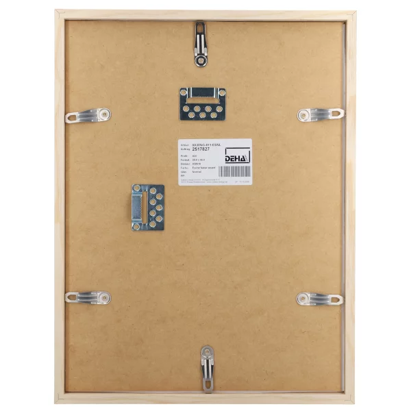 Cadre à rehausse en bois Bunda 70x90 cm | frêne naturel glacé | verre standard (2 mm)