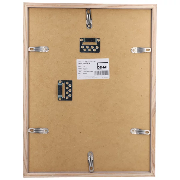 Cadre à rehausse en bois Bunda 70x90 cm | frêne blanc glacé | verre standard (2 mm)