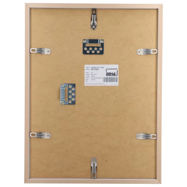 Cadre à rehausse en bois Bunda 70x90 cm | tilleul blanc couvrant | verre standard (2 mm)