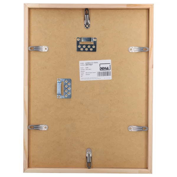 Cadre en bois Hamal sur-mesure hêtre naturel glacé | verre standard (2 mm)