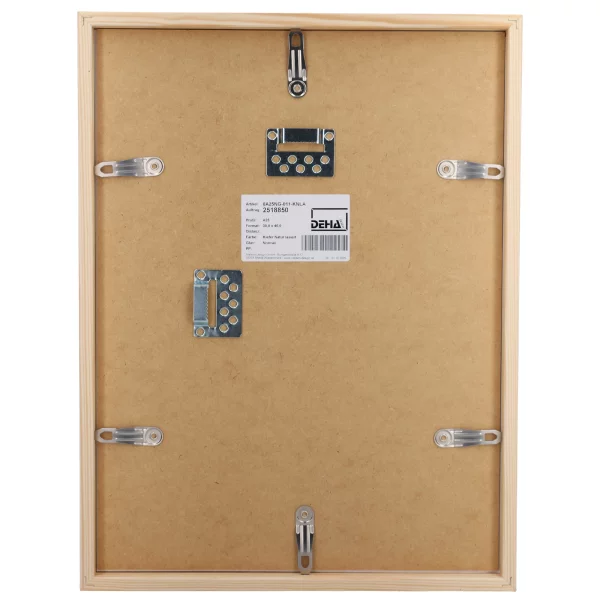 Cadre en bois Hamal sur-mesure pin naturel glacé | verre standard (2 mm)