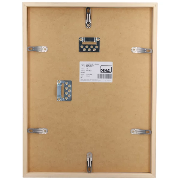 Cadre en bois Hamal sur-mesure pin naturel non traité | verre standard (2 mm)