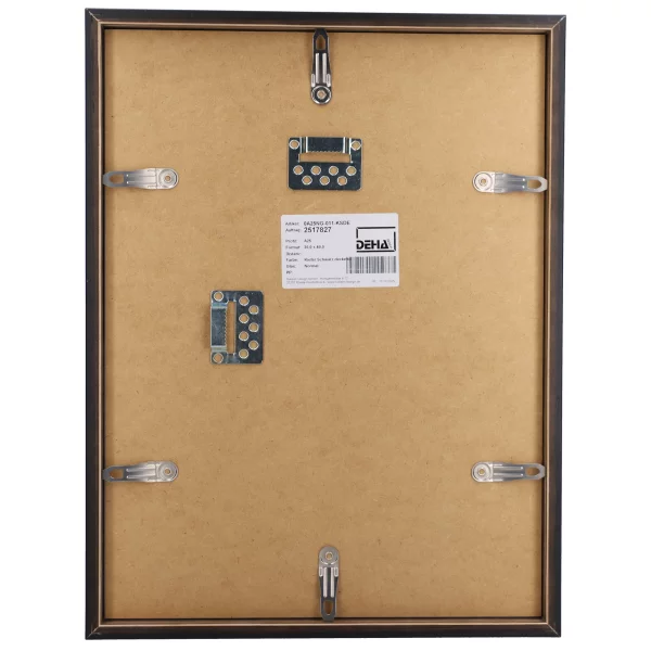 Cadre en bois Hamal sur-mesure pin noir couvrant | verre standard (2 mm)