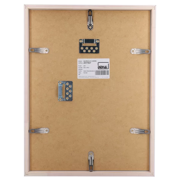 Cadre en bois Hamal sur-mesure pin blanc couvrant | verre standard (2 mm)