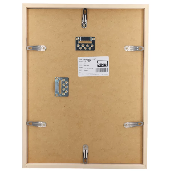 Cadre en bois Hamal sur-mesure pin blanc glacé | verre standard (2 mm)