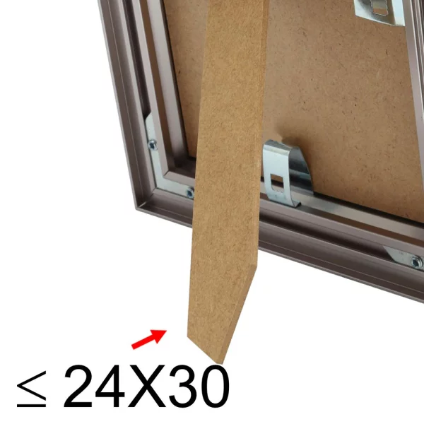 Alu Bilderrahmen Louis 30x30 cm | Bronze | Normalglas (2 mm)