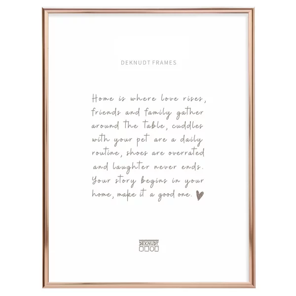 Cadre en aluminium Liz 10x15 cm | or rose | verre standard (2 mm)