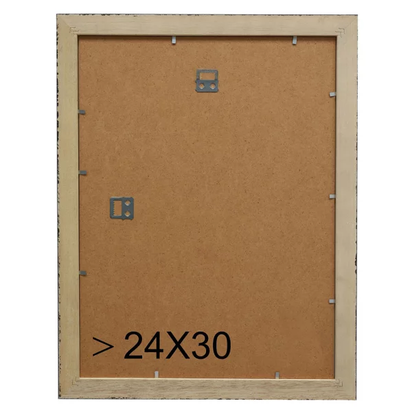 Cadre en bois Lilou 10x15 cm | blanc avec beige | verre standard (2 mm)