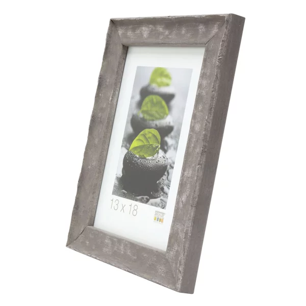 Holz Bilderrahmen Lesse 24x30 cm | Grau | Normalglas (2 mm)