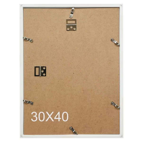 Cadre en bois Linda avec passe-partout 10x15 cm (7x10 cm) | blanc avec marron | verre standard (2 mm)