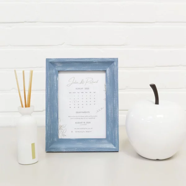 Cadre en bois Alba 10x15 cm | bleu | verre standard (2 mm)
