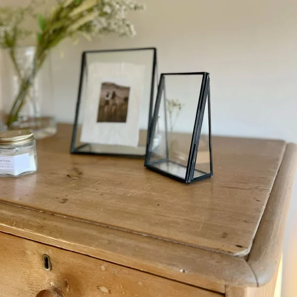Glas-Fotorahmen Charles 20x30 cm | schwarz-transparent | Normalglas (2 mm)